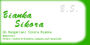 bianka sikora business card